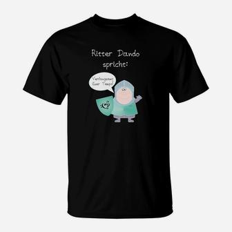 Ritter-Themen T-Shirt mit lustigem Spruch, Cartoon-Design - Seseable