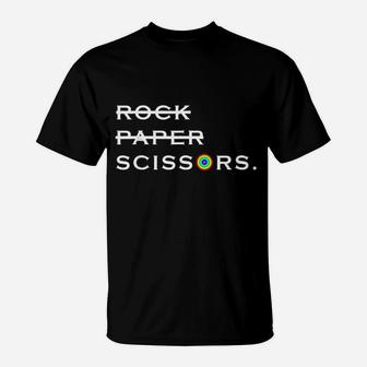 Rock Paper Scissors Lesbian Lgbt International Lesbian Day T-Shirt - Seseable