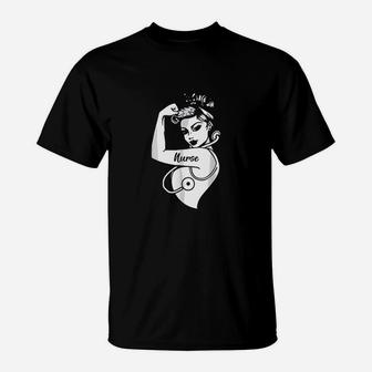 Rosie The Riveter Woman Nurse T-Shirt - Seseable