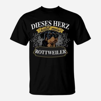 Rottweiler Hütet Mein Herz T-Shirt - Seseable