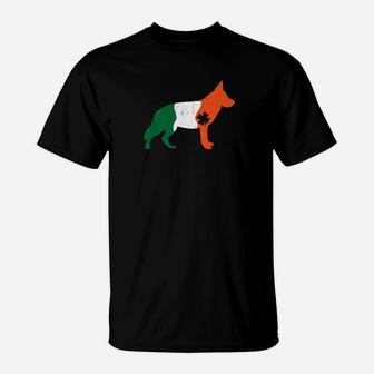 Saint Patricks Day German Shepherd Dog Gift T-Shirt - Seseable