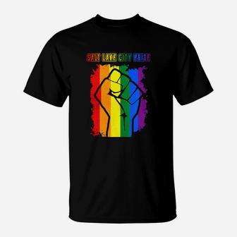 Salt Lake City Pride Lgbt Rainbow Flag T-Shirt - Seseable