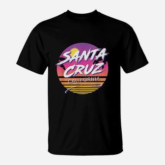 Santa Cruz California Fun 1980s Tropical Graphic T-Shirt - Seseable