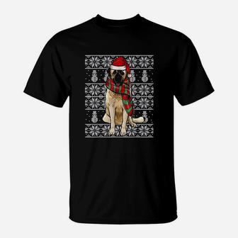 Santa Hat Xmas Anatolian Shepherd Dog Ugly Christmas T-Shirt - Seseable