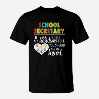 School Secretary Cute Office Clerk Appreciation Gift T-Shirt - Seseable