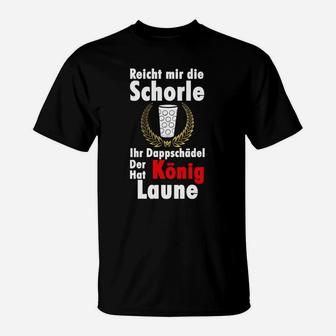 Schorle-König Lustiges T-Shirt mit Spruch, Herren Illustrations-Tee - Seseable
