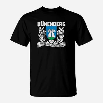 Schwarzes Adler T-Shirt Hünenberg Motiv - Heimat Stolz Design - Seseable