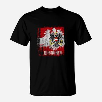 Schwarzes Herren T-Shirt Adler-Motiv, Originär Schriftzug - Seseable