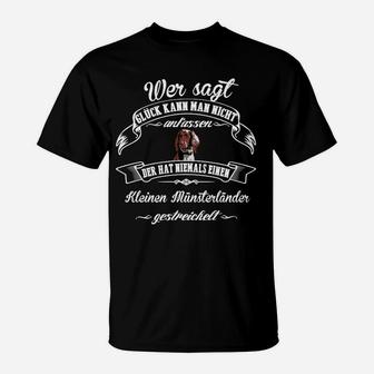 Schwarzes T-Shirt Lustiger Münsterländer Spruch & Hunde-Motiv - Seseable