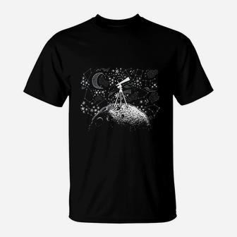 Science Teacher Physics Professor Telescope Astronomy T-Shirt - Seseable