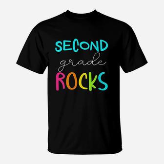 Second Grade Rocks Team 2nd Grade Teacher T-Shirt - Seseable