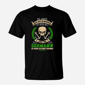 Seemann Motto Skull & Anker Herren T-Shirt, Nautisches Design - Seseable