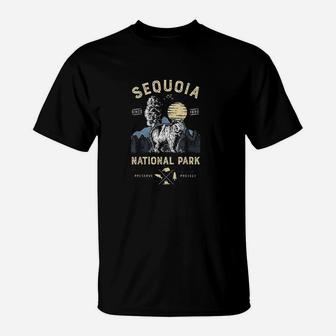 Sequoia National Park Vintage California Bear Gifts T-Shirt - Seseable
