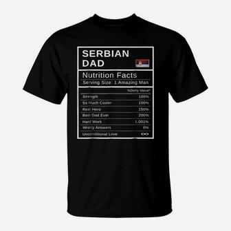 Serbian Dad Nutrition Facts T-Shirt - Seseable