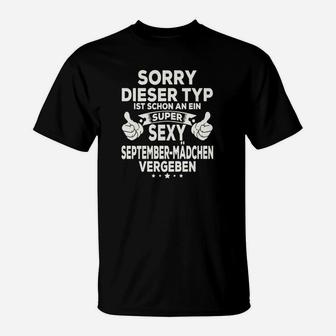 Sexy September-Mädchen Partner T-Shirt, Exklusiv für Paare - Seseable