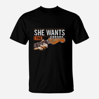 She Wants The Guitar T-Shirt - Seseable