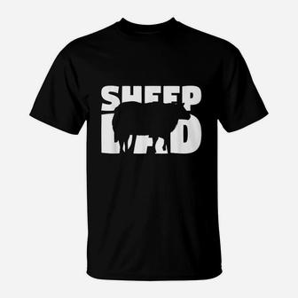Sheep Dad Sheep Lover Gift For Father Zoo Animal T-Shirt - Seseable
