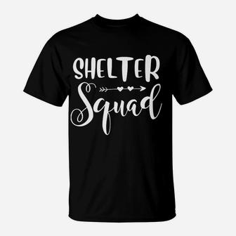 Shelter Squad Cute Animal Rescue Shelter Worker Volunteer T-Shirt - Seseable