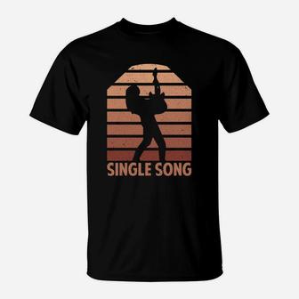 Singer Single Song Music Lovers Retro Vintage T-Shirt - Seseable