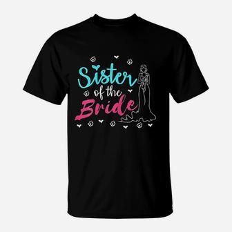 Sister Of The Bride Wedding, sister presents T-Shirt - Seseable