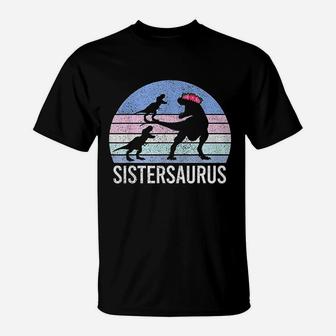 Sister Sis Santa Gift Christmas Xmas Dinosaur 2 Men T-Shirt - Seseable