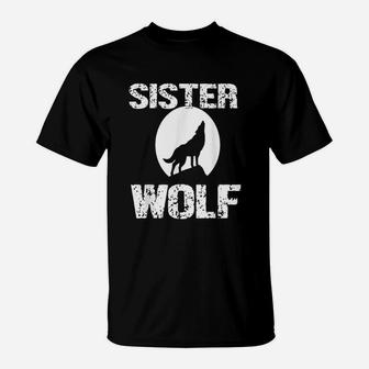 Sister Wolf Wolves Moon Girls T-Shirt - Seseable