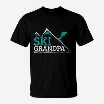 Ski Grandpa Funny Saying Grandfather Skiing Skier Gift T-Shirt - Seseable