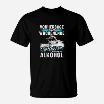 Skifenahren Mit Aussicht Auf Alkohol- T-Shirt - Seseable