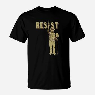 Smokey Bear Says Resist Tee Shirt - Mens Tall T-shirt T-Shirt - Seseable