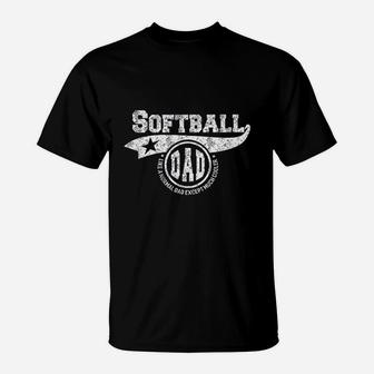 Softball Dad Fathers Day Gift Father Sport T-Shirt