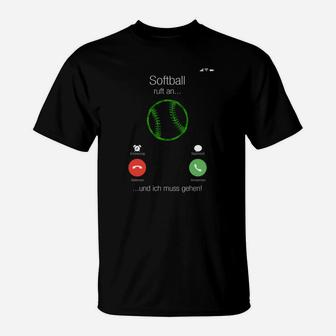 Softball Lustiges Spruch T-Shirt, Humorvolles Tee für Spieler - Seseable