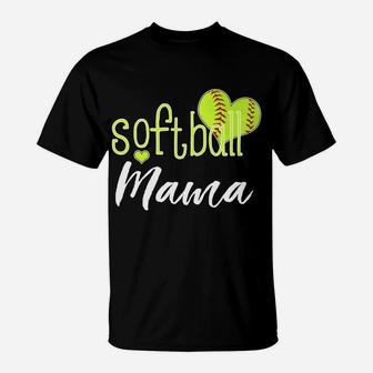 Softball Mama Softball Mom T-Shirt - Seseable