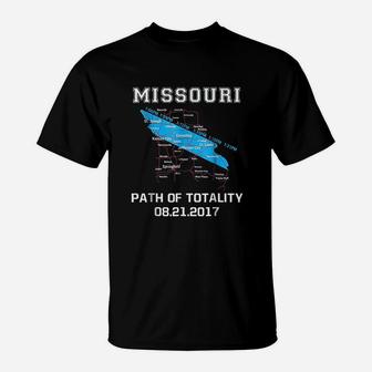 Solar Eclipse Missouri Road Map Path Of Totality T-Shirt - Seseable