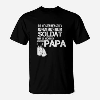 Soldat und Papa Militär Themen-T-Shirt, Geschenk für Vatertag - Seseable