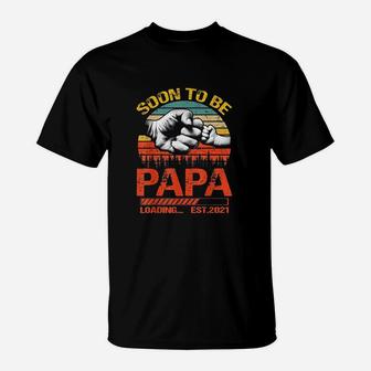 Soon To Be Papa Est 2021 New Papa Vintage T-Shirt - Seseable