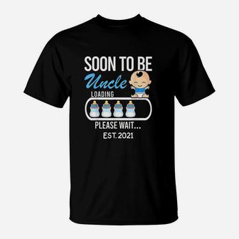 Soon To Be Uncle Est 2021 2020 Gift Funny Dad Daddy T-Shirt - Seseable