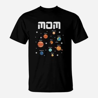 Space Mom Solar Planets T-Shirt - Seseable