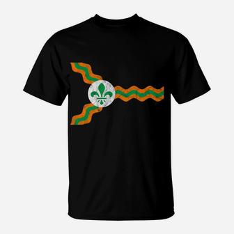 St Louis Flag Dogtown St Patricks Day Irish Colors T-Shirt - Seseable