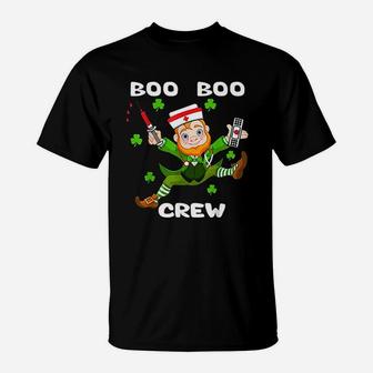 St Patrick's Day Boo Boo Crew Nurse Leprechaun T-Shirt - Seseable