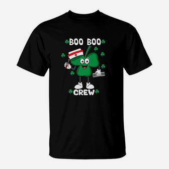 St Patricks Day Boo Boo Crew Nurse Shamrock Funny For Nurse T-Shirt - Seseable