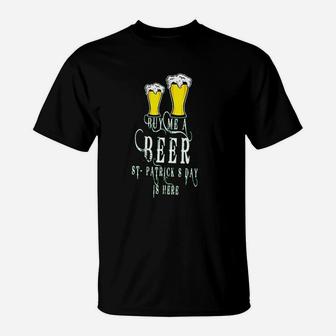St Patricks Day Funny Irish Shamrock Beer T-Shirt - Seseable