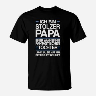 Stolzer Papa Fantastischen Tochter T-Shirt - Seseable