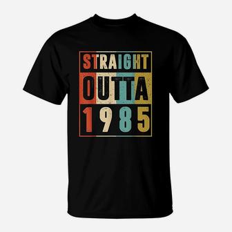 Straight Outta 1985 Vintage 37 Year Old 37th Birthday Gift T-Shirt - Seseable