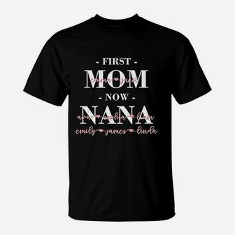 Style First Mom Now Nana Baseball Nana T-Shirt - Seseable