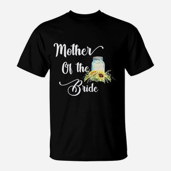 Sunflower Wedding Matching Bridal Party Mother Of Bride T-Shirt - Seseable
