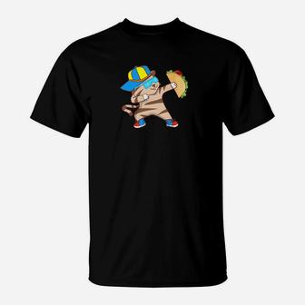Taco Cat Dabbing Mexican Food Lover Dab T-Shirt - Seseable