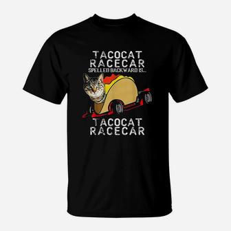 Tacocat Racecar Crazy Mexican Food Fast Car Funny Taco T-Shirt - Seseable