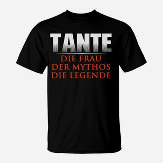 Tante Mythos Legende Schwarzes T-Shirt, Cool & Einzigartig - Seseable