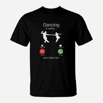 Tanzende Leidenschaft T-Shirt, Silhouetten-Design für Tanzbegeisterte - Seseable