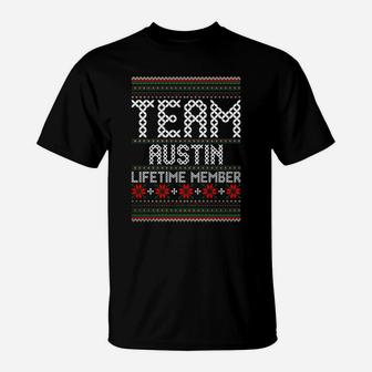 Team Austin Lifetime Member Ugly Christmas T-Shirt - Seseable